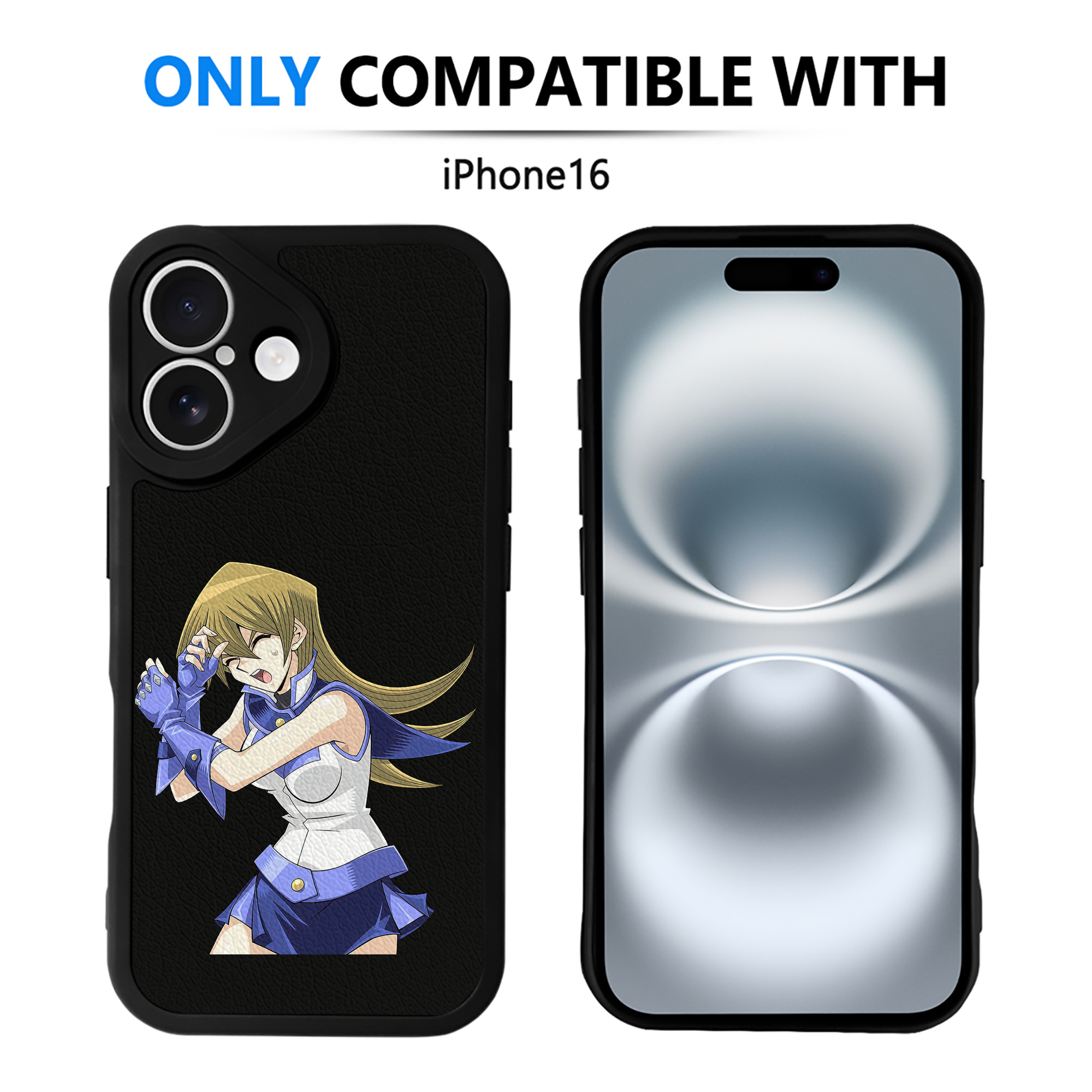 （画像用） 遊☆戯☆王 Yu-Gi-Oh! 【iPhone 16シリーズ対応】シリコンスマホケース（レザー調） 材質：シリコン